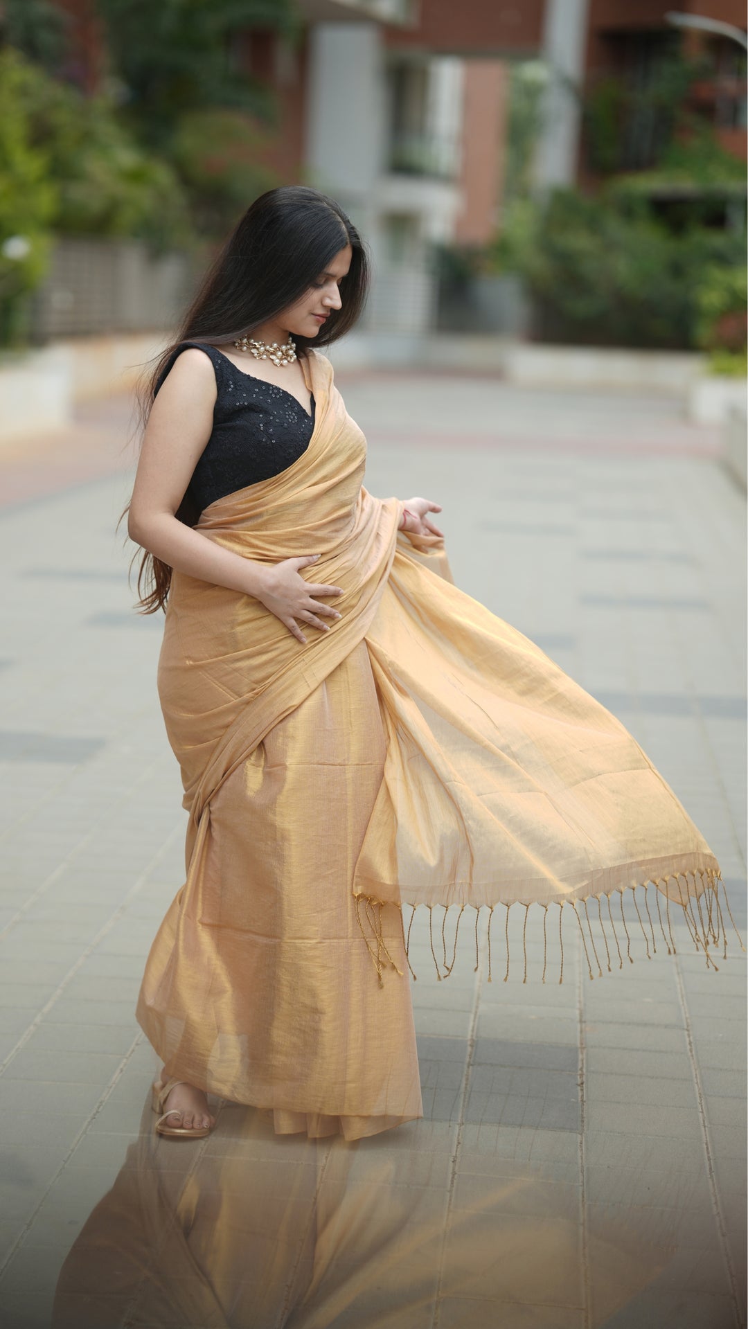 Badami Sona Tissue (Saree)