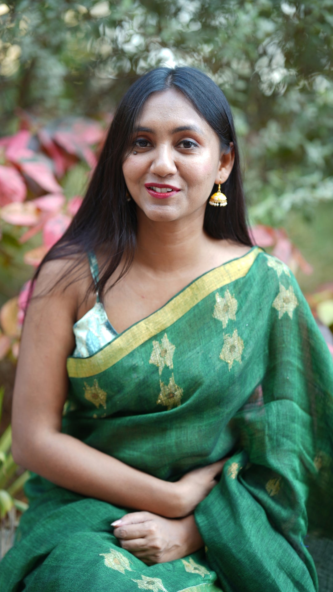 Bonolota Jamdani Linen (Saree)