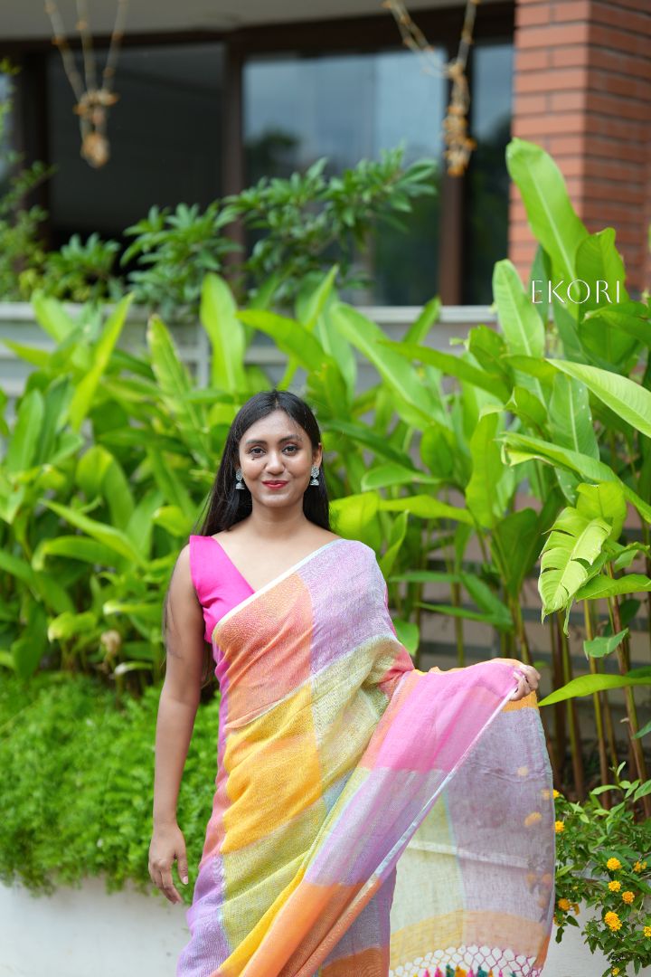 RangKhel Linen (Saree)