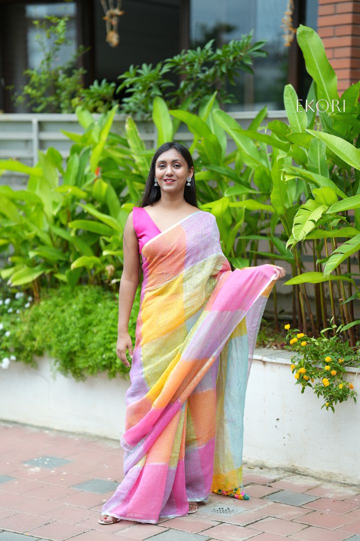 RangKhel Linen (Saree)