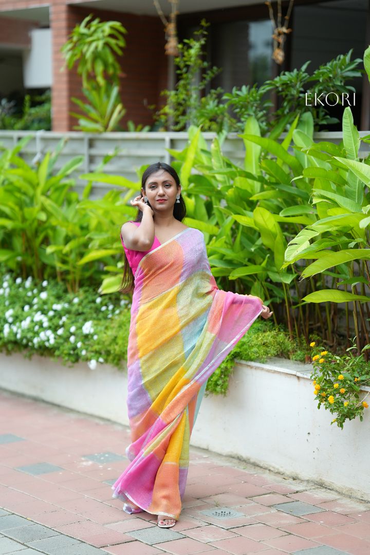 RangKhel Linen (Saree)