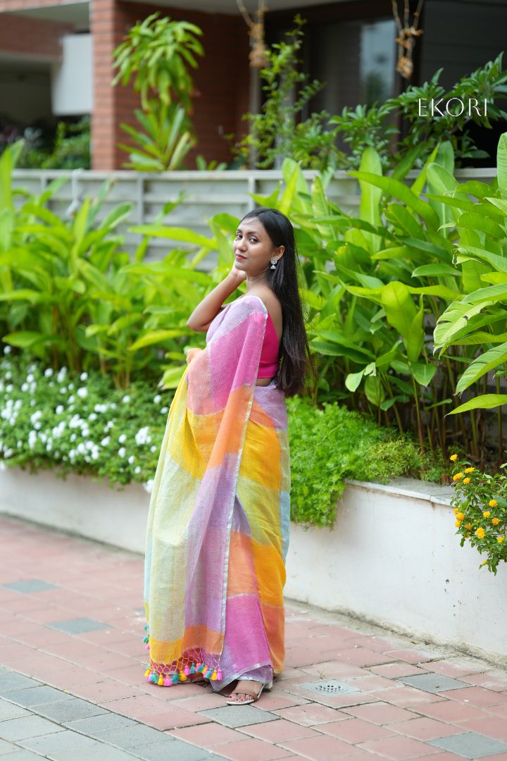 RangKhel Linen (Saree)