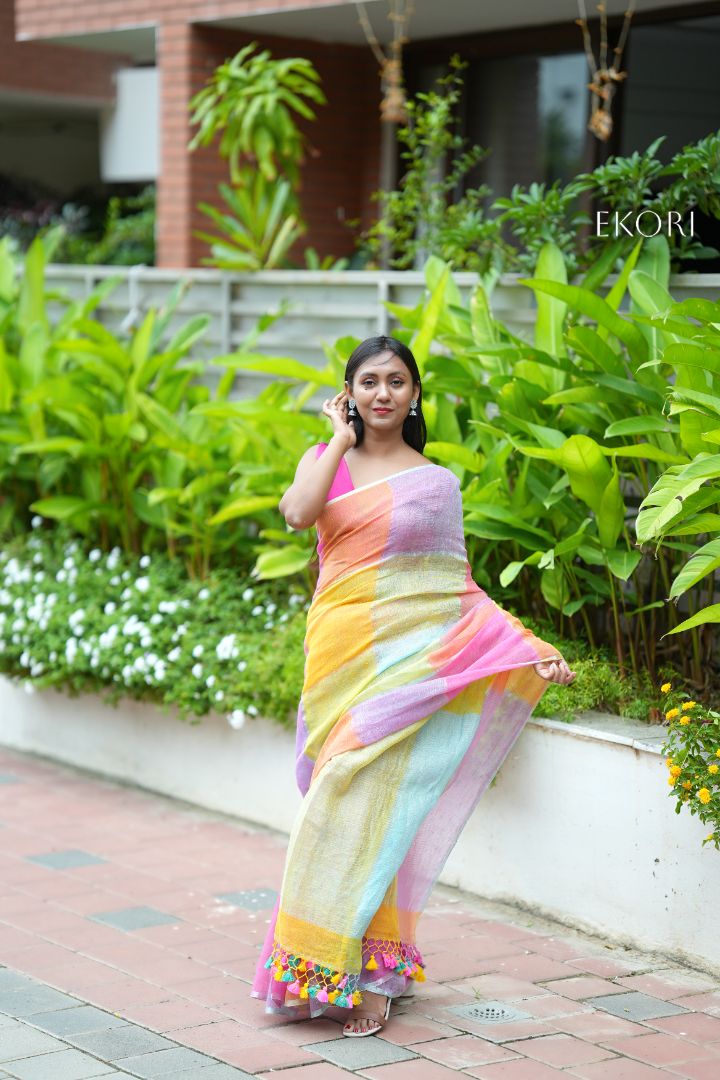 RangKhel Linen (Saree)