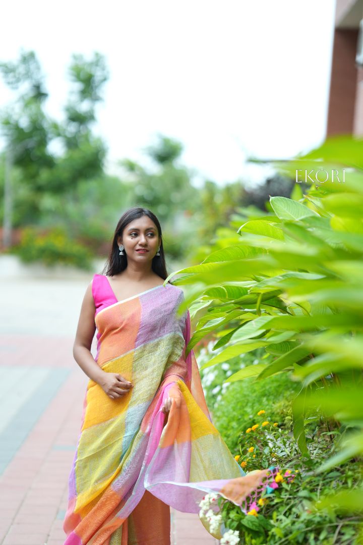 RangKhel Linen (Saree)