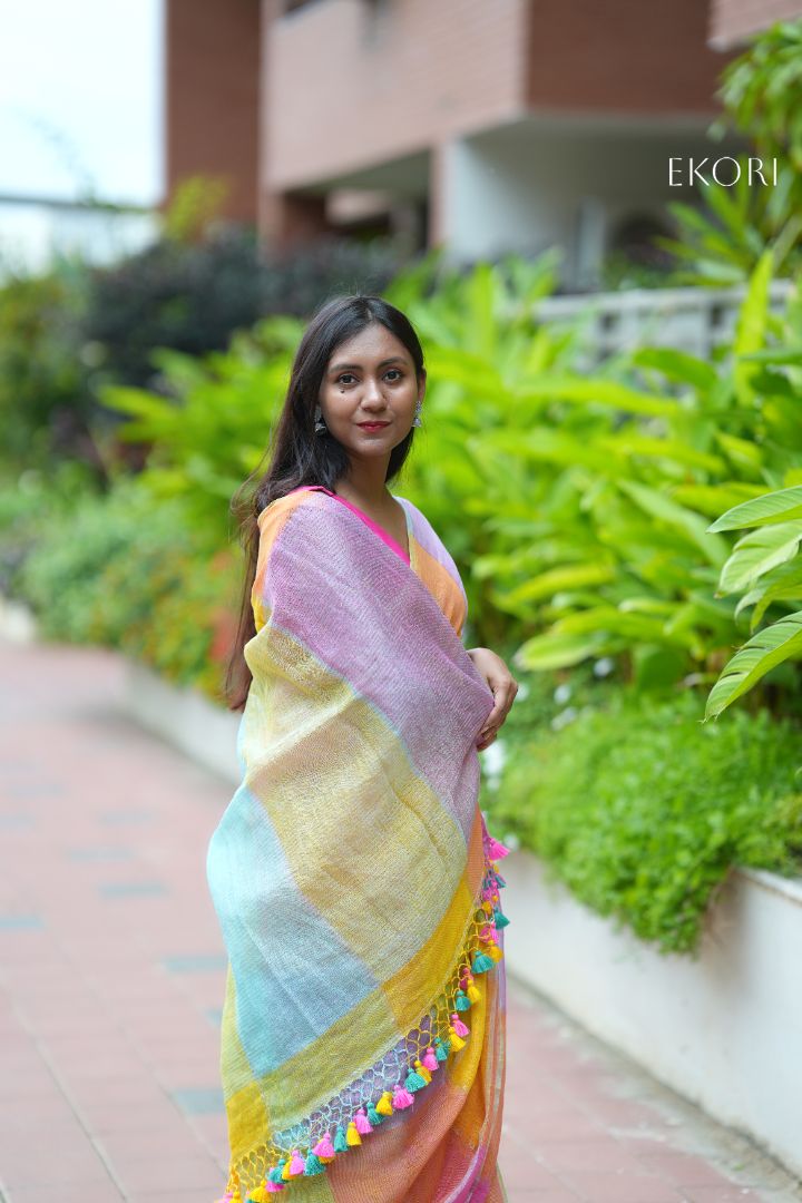 RangKhel Linen (Saree)