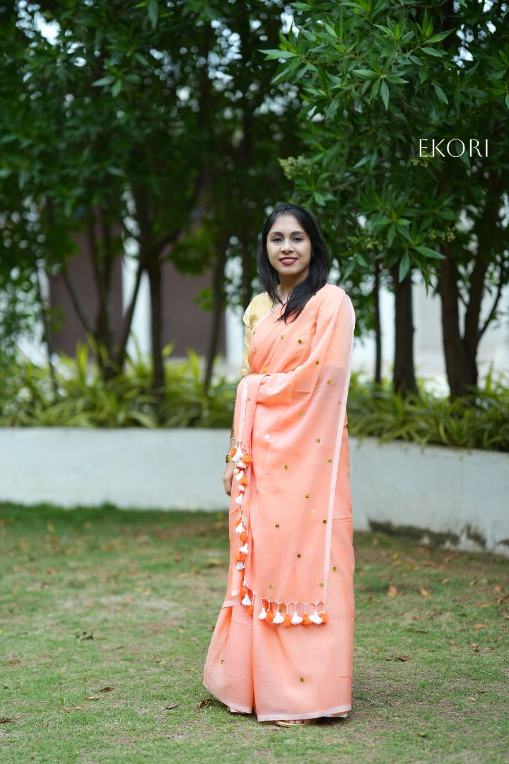Peachy Galaxy (Saree)