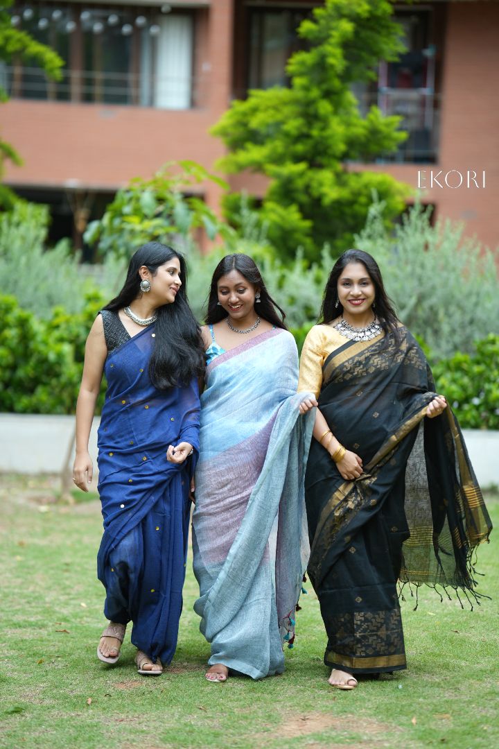 Royal Blue Stars (Saree)
