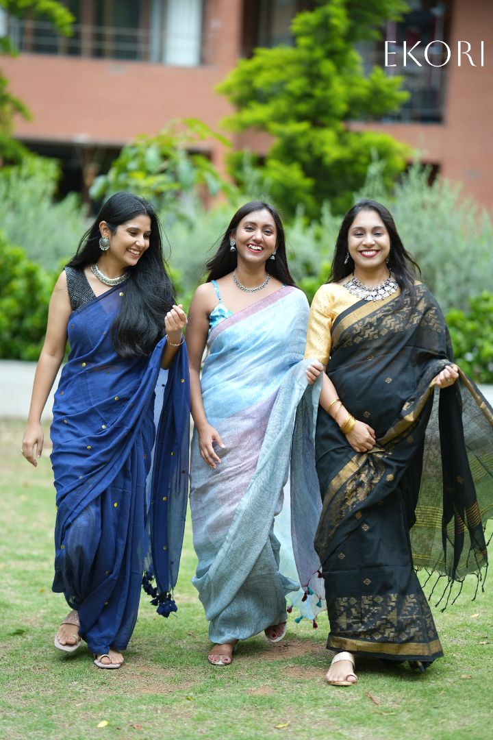 Royal Blue Stars (Saree)