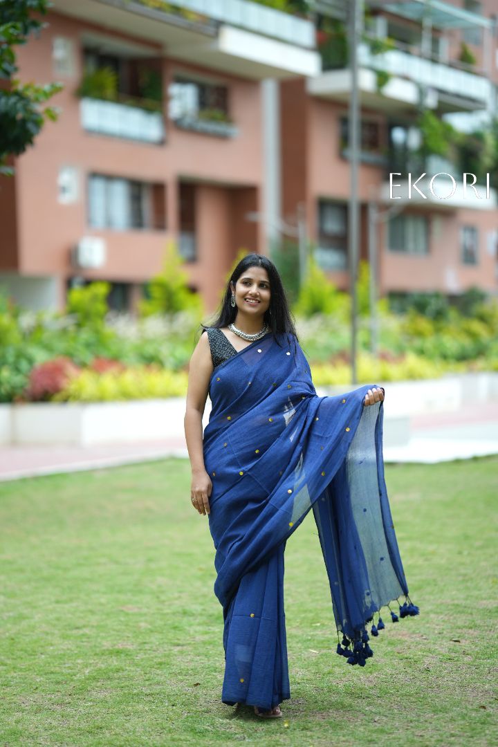 Royal Blue Stars (Saree)