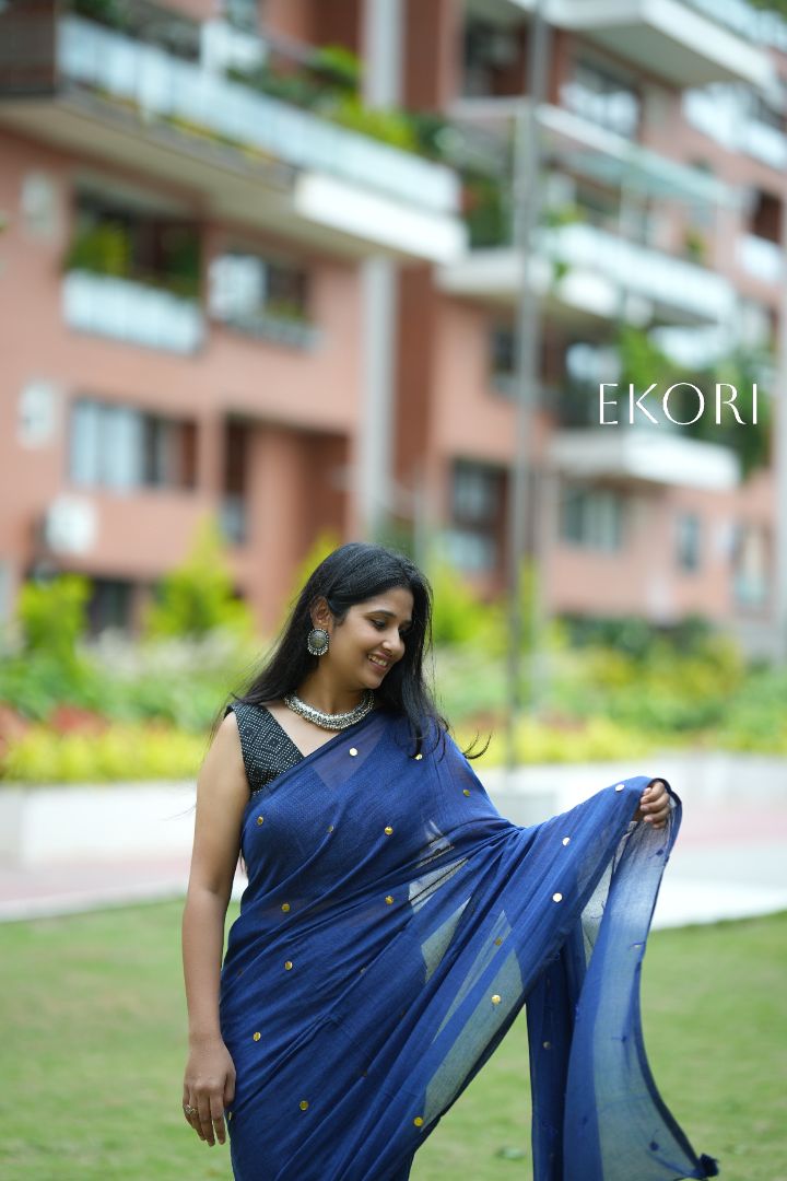 Royal Blue Stars (Saree)