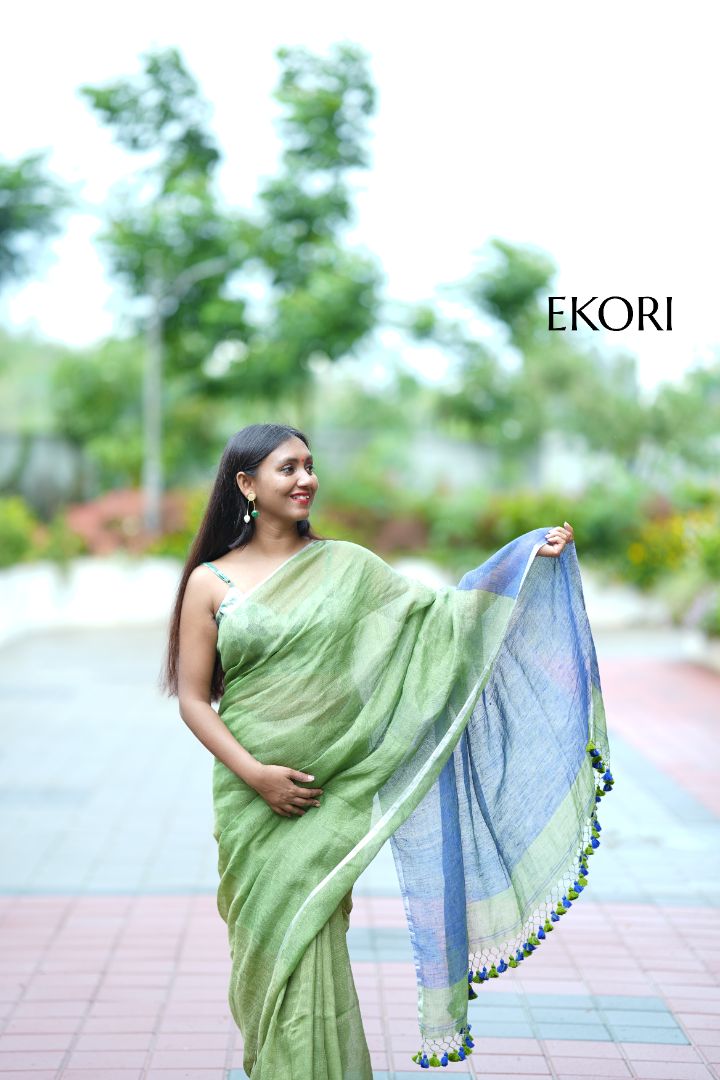 PrakritiSang Linen (Saree)