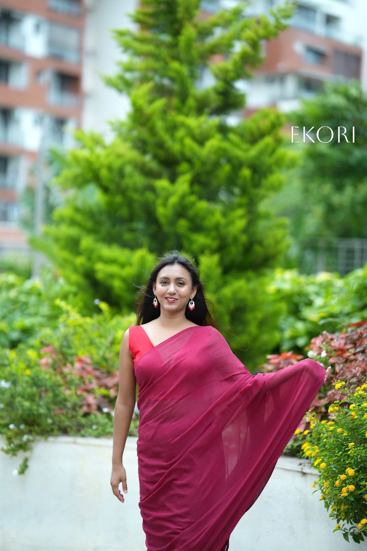 Beetroot Magic (Saree)