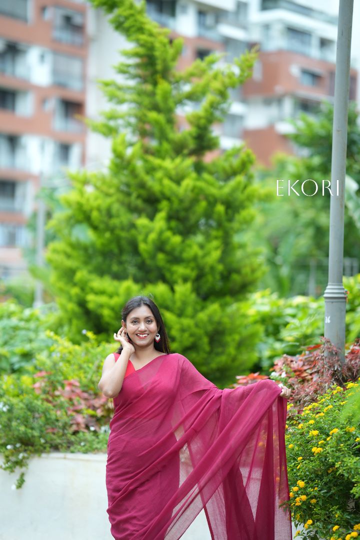 Beetroot Magic (Saree)