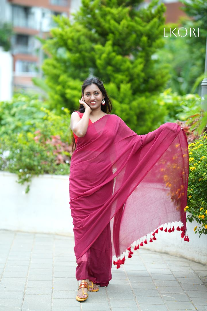 Beetroot Magic (Saree)
