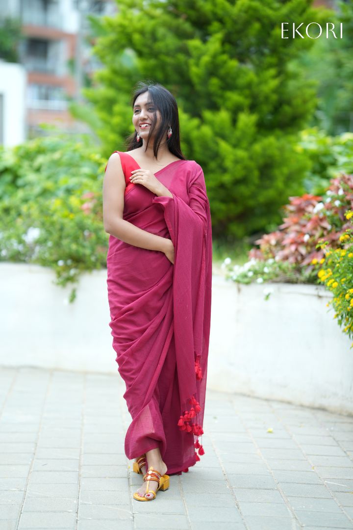 Beetroot Magic (Saree)