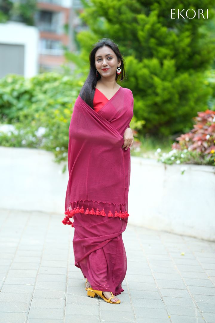 Beetroot Magic (Saree)