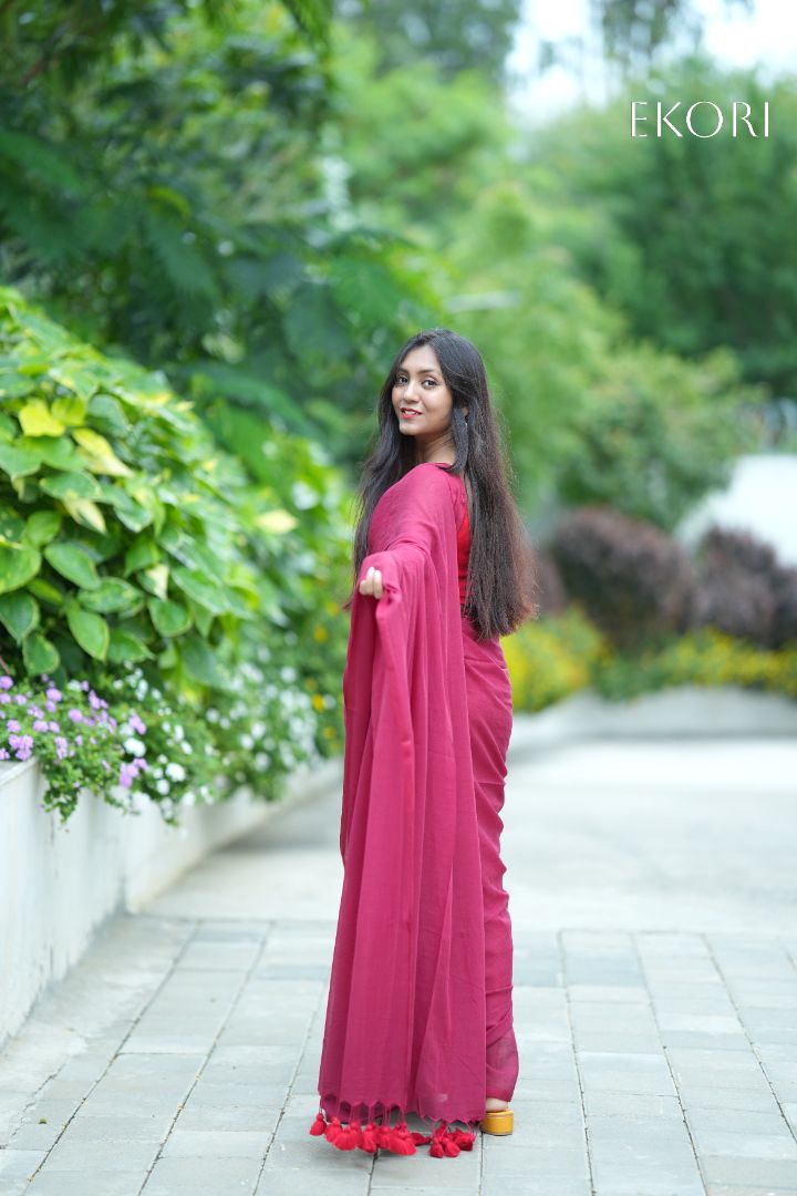 Beetroot Magic (Saree)