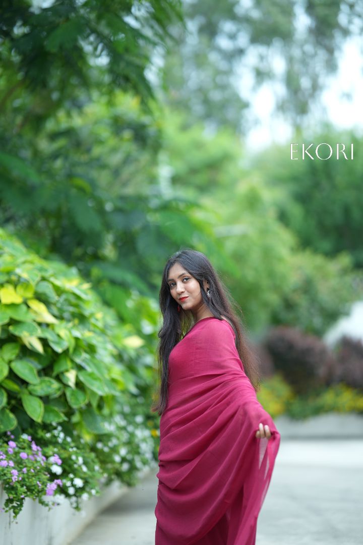 Beetroot Magic (Saree)