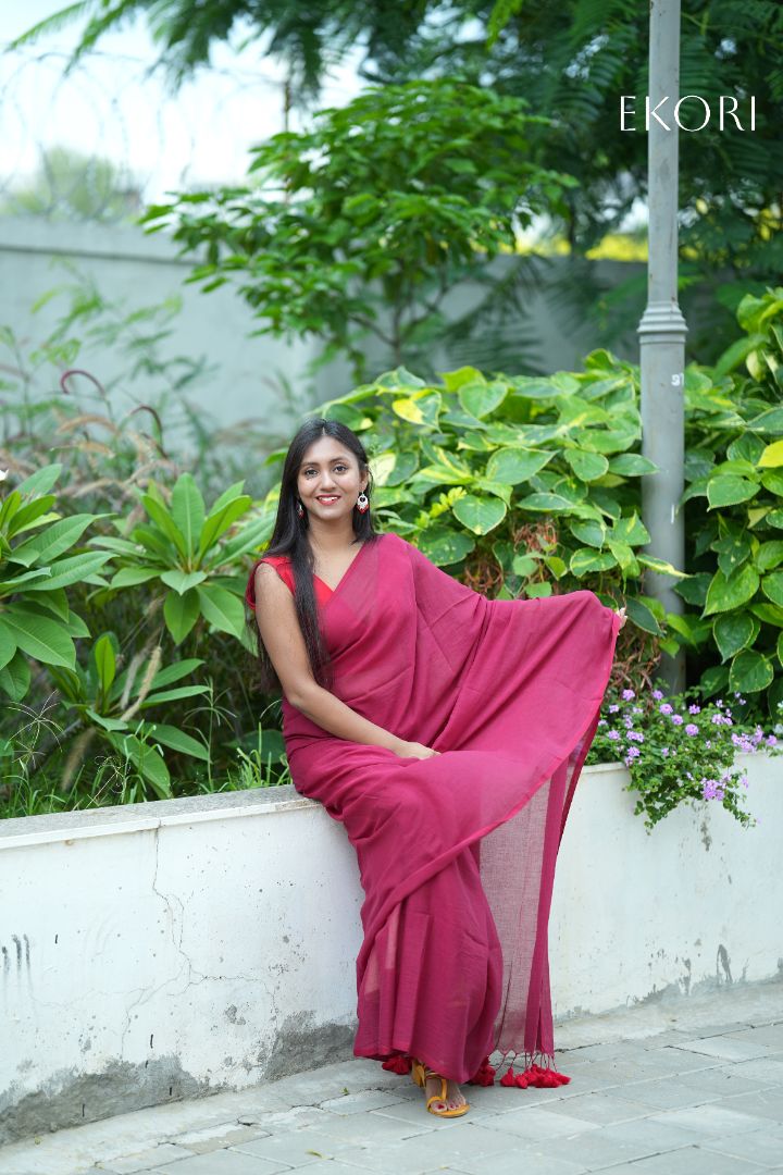 Beetroot Magic (Saree)