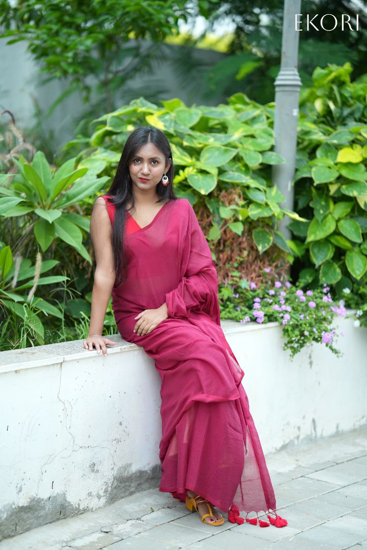 Beetroot Magic (Saree)