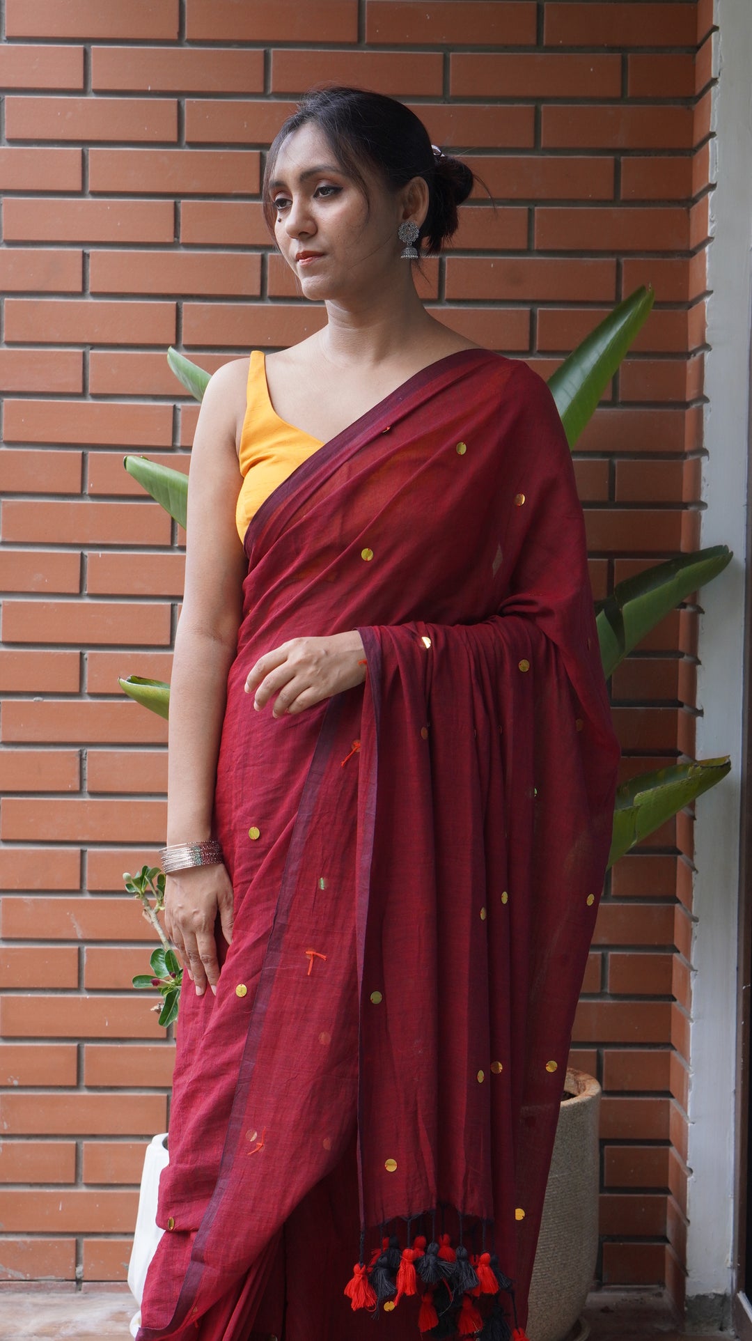 Maroon Star (Saree)