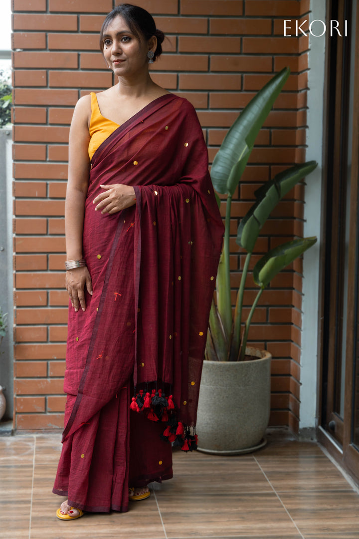 Maroon Star (Saree)
