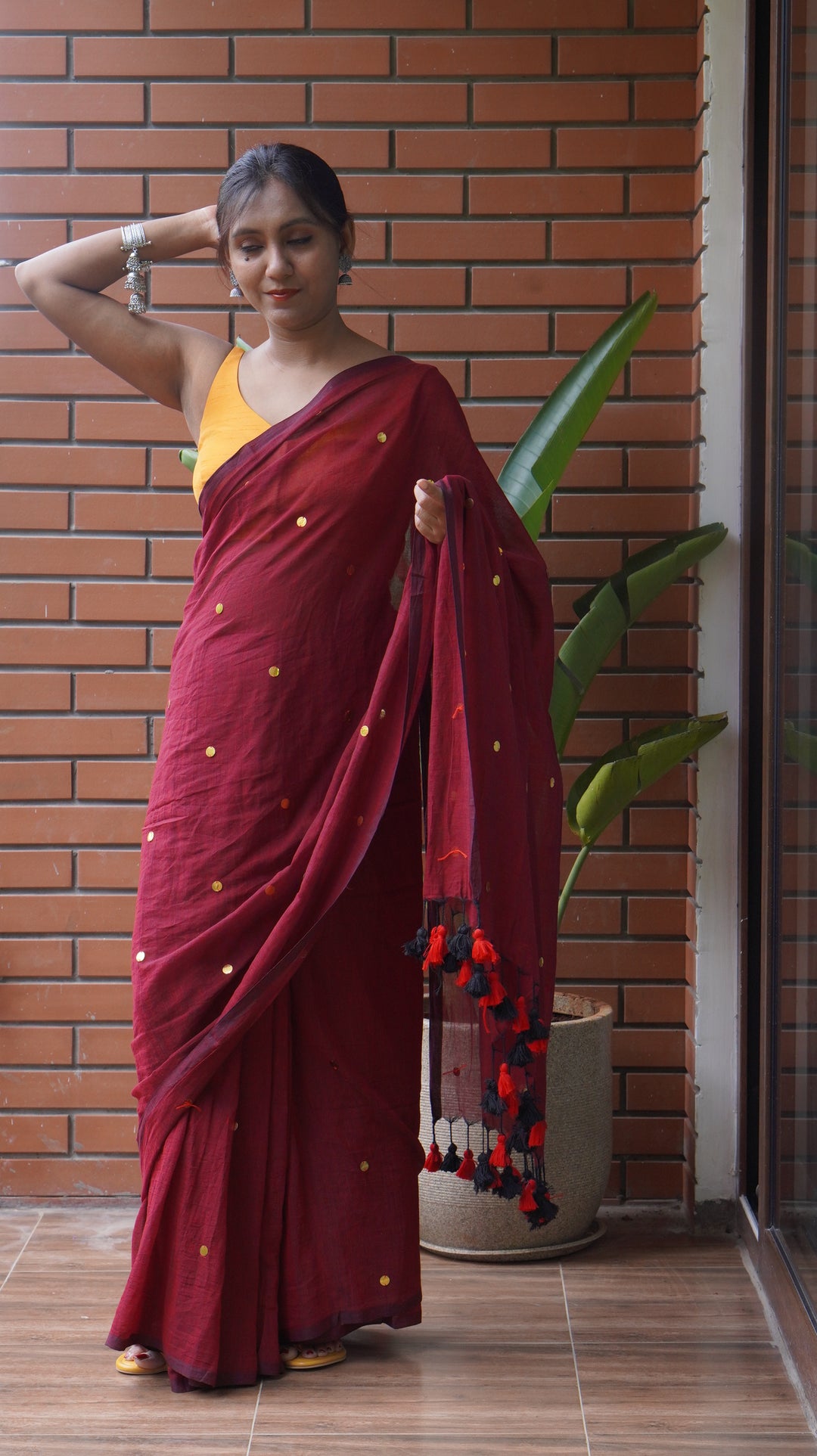 Maroon Star (Saree)