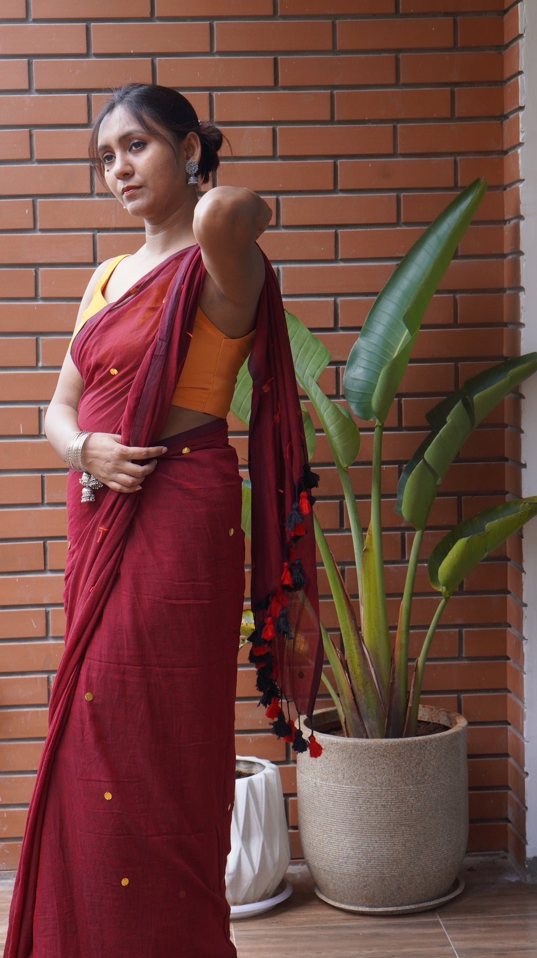 Maroon Star (Saree)