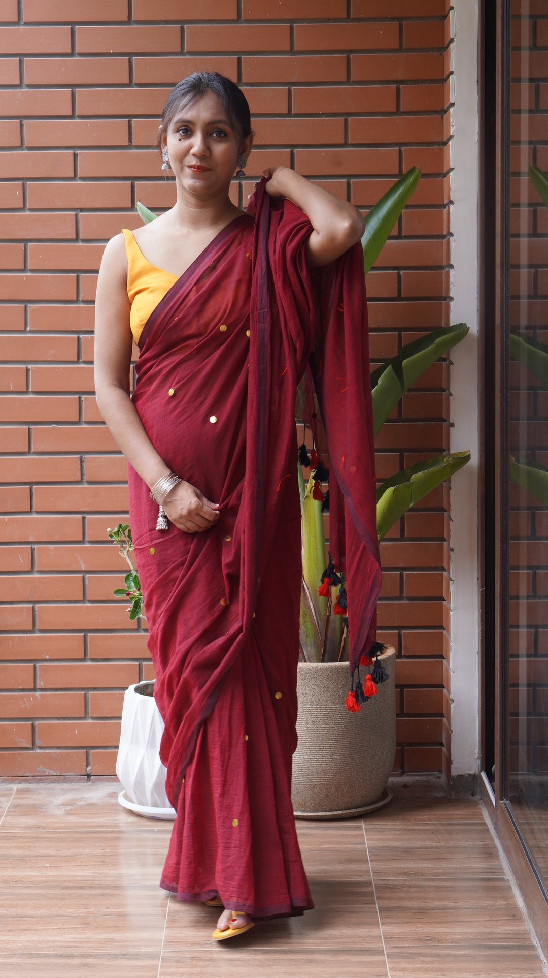 Maroon Star (Saree)