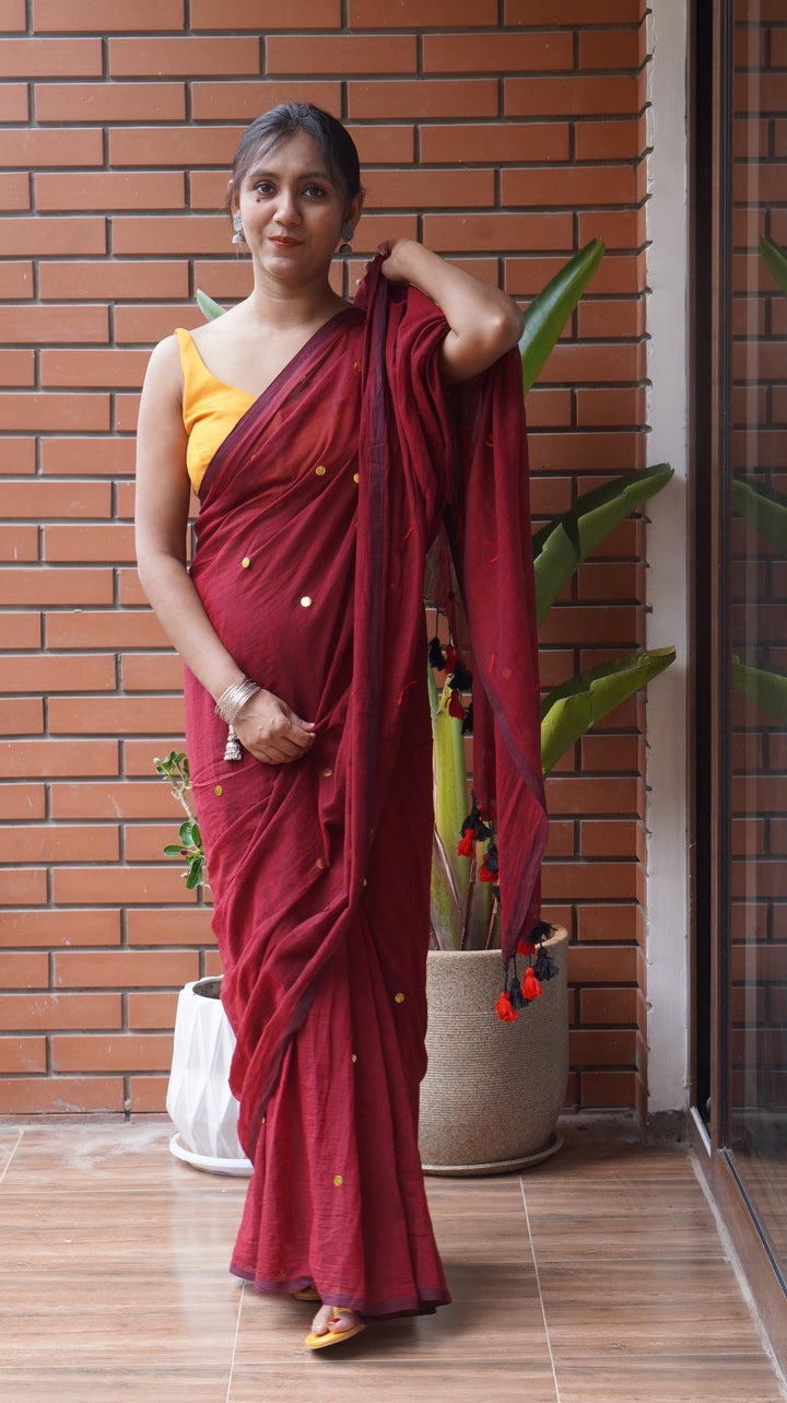 Maroon Star (Saree)