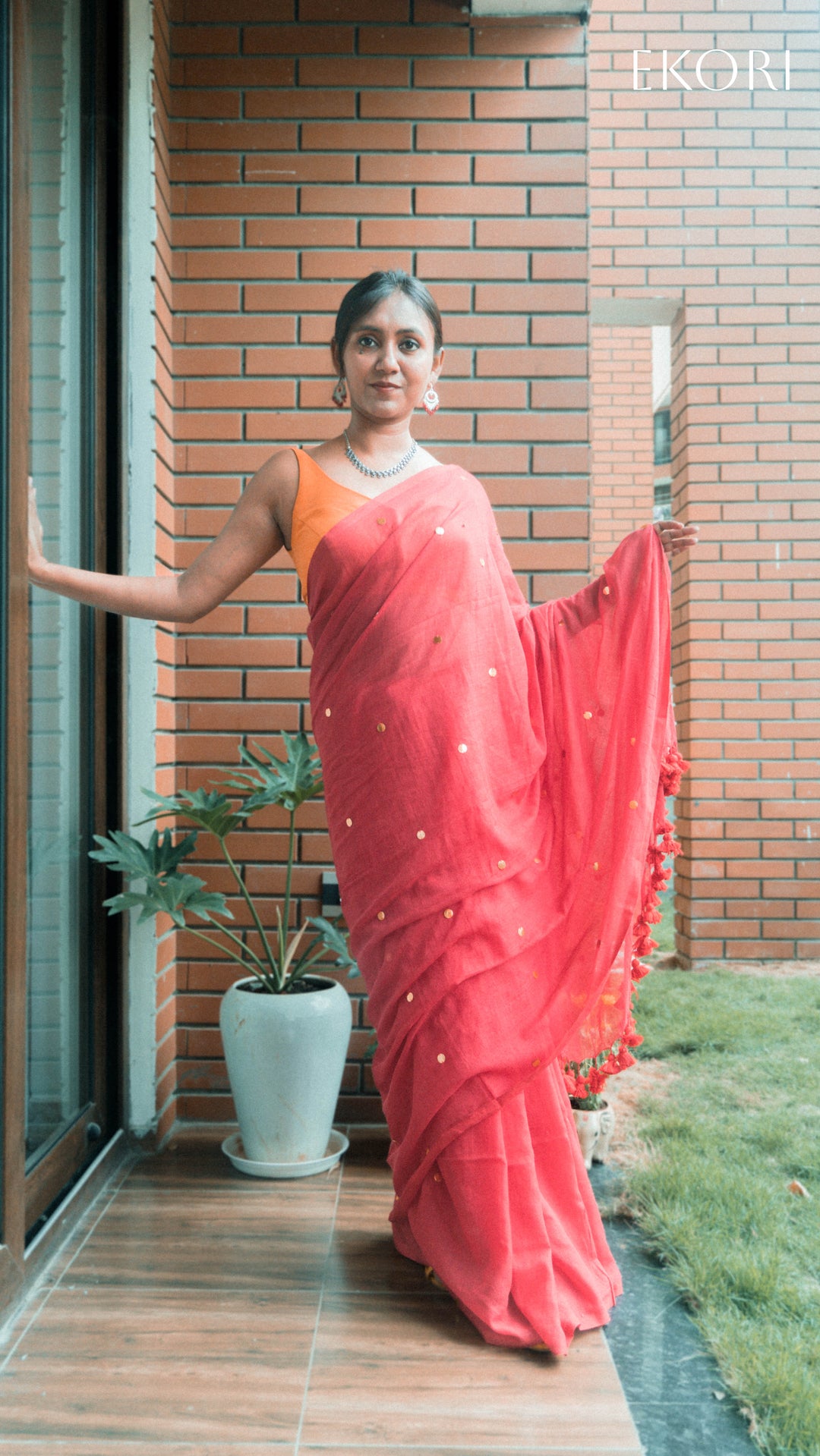 Scarlet Stardust (Saree)