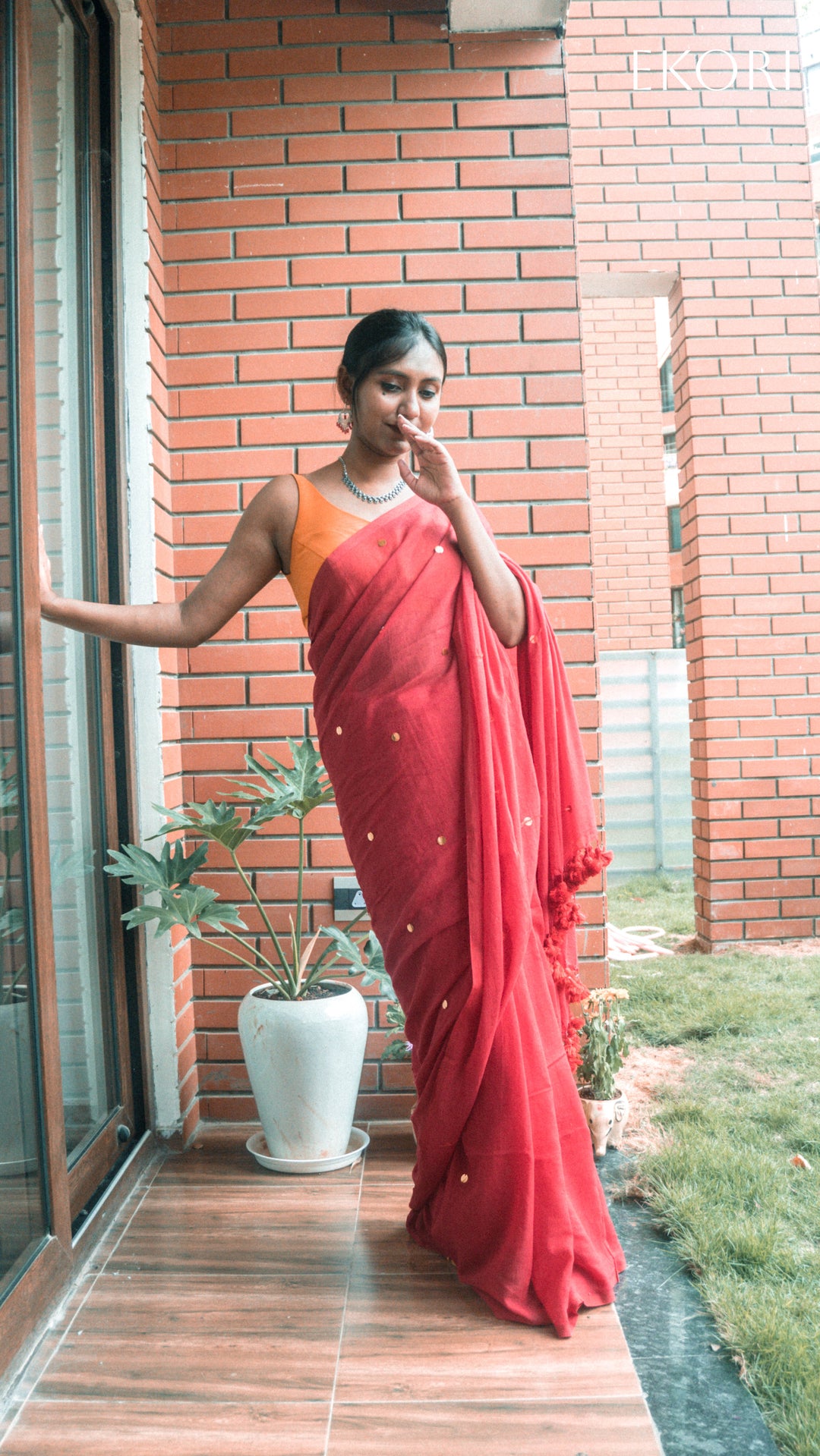 Scarlet Stardust (Saree)