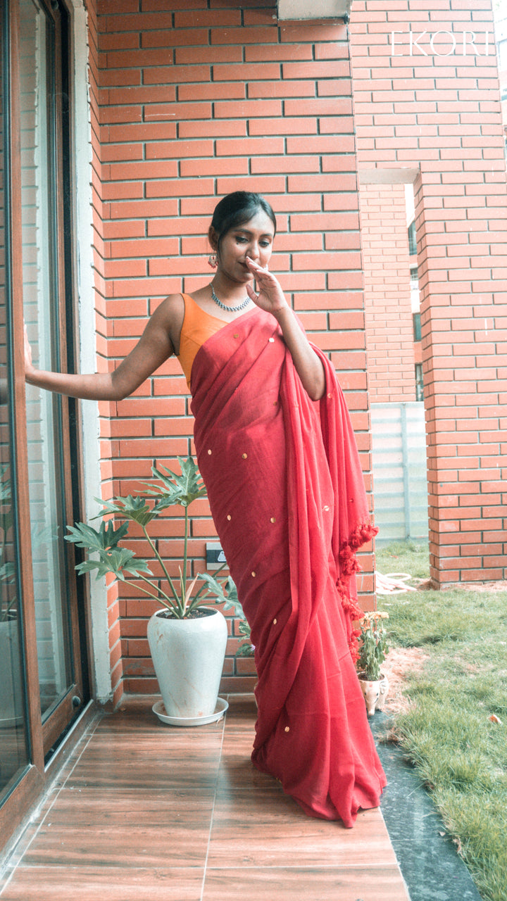 Scarlet Stardust (Saree)