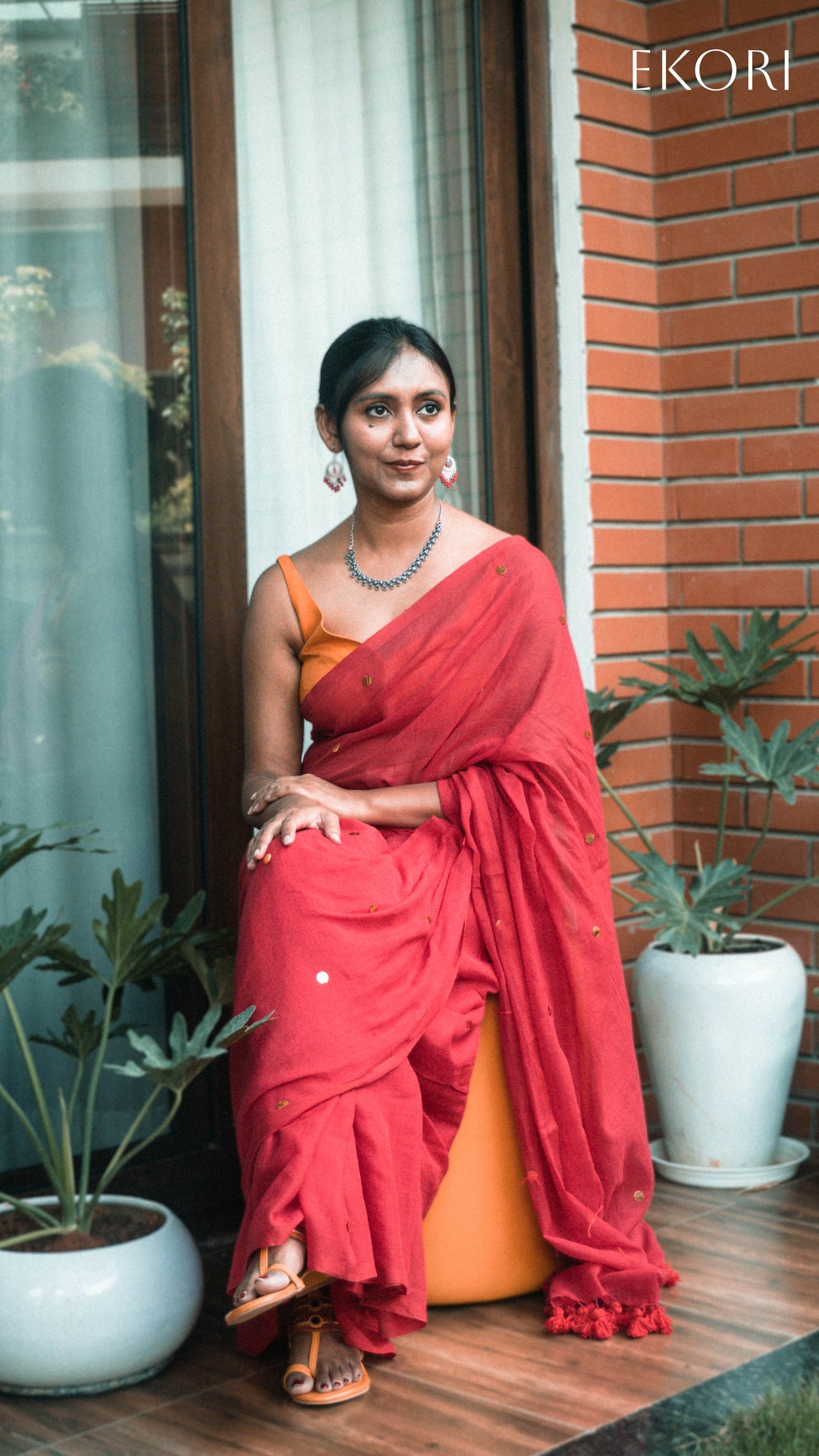 Scarlet Stardust (Saree)