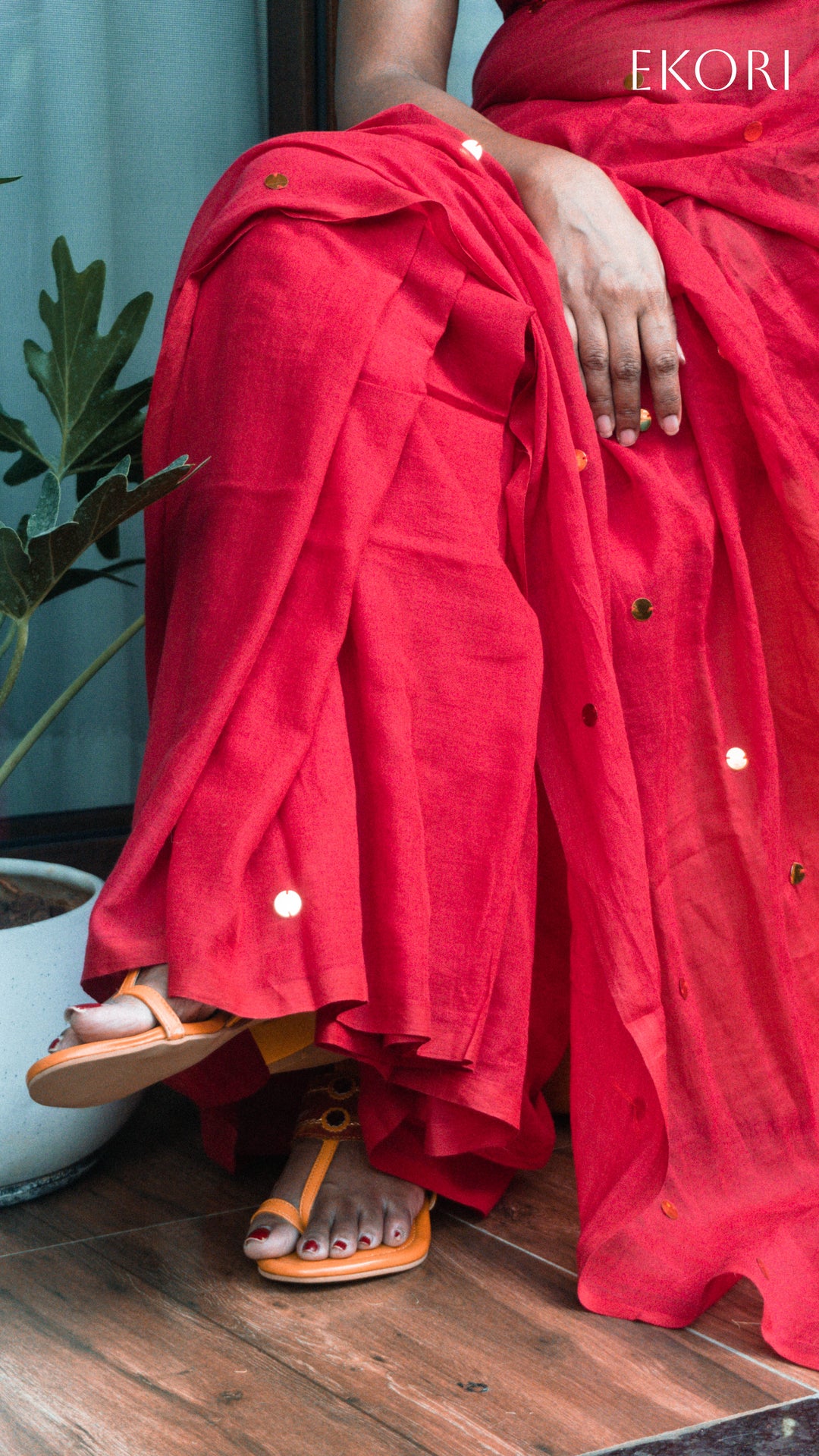 Scarlet Stardust (Saree)