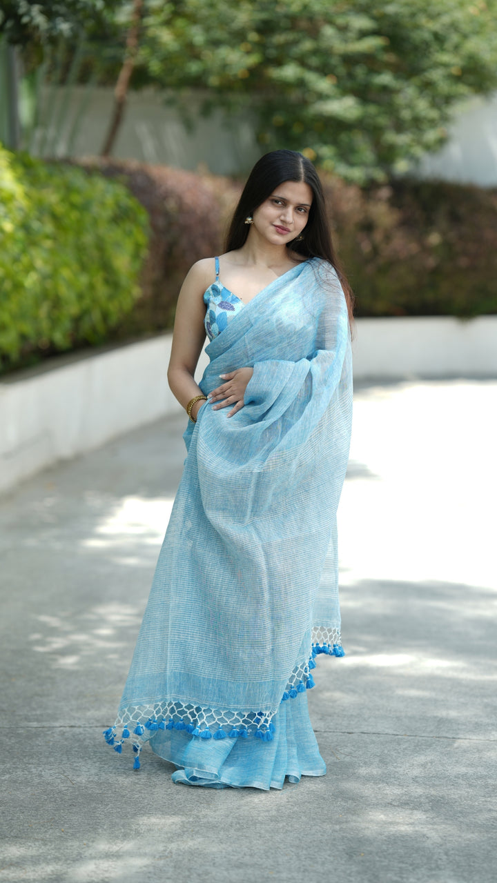 Firoza Neer Linen (Saree)