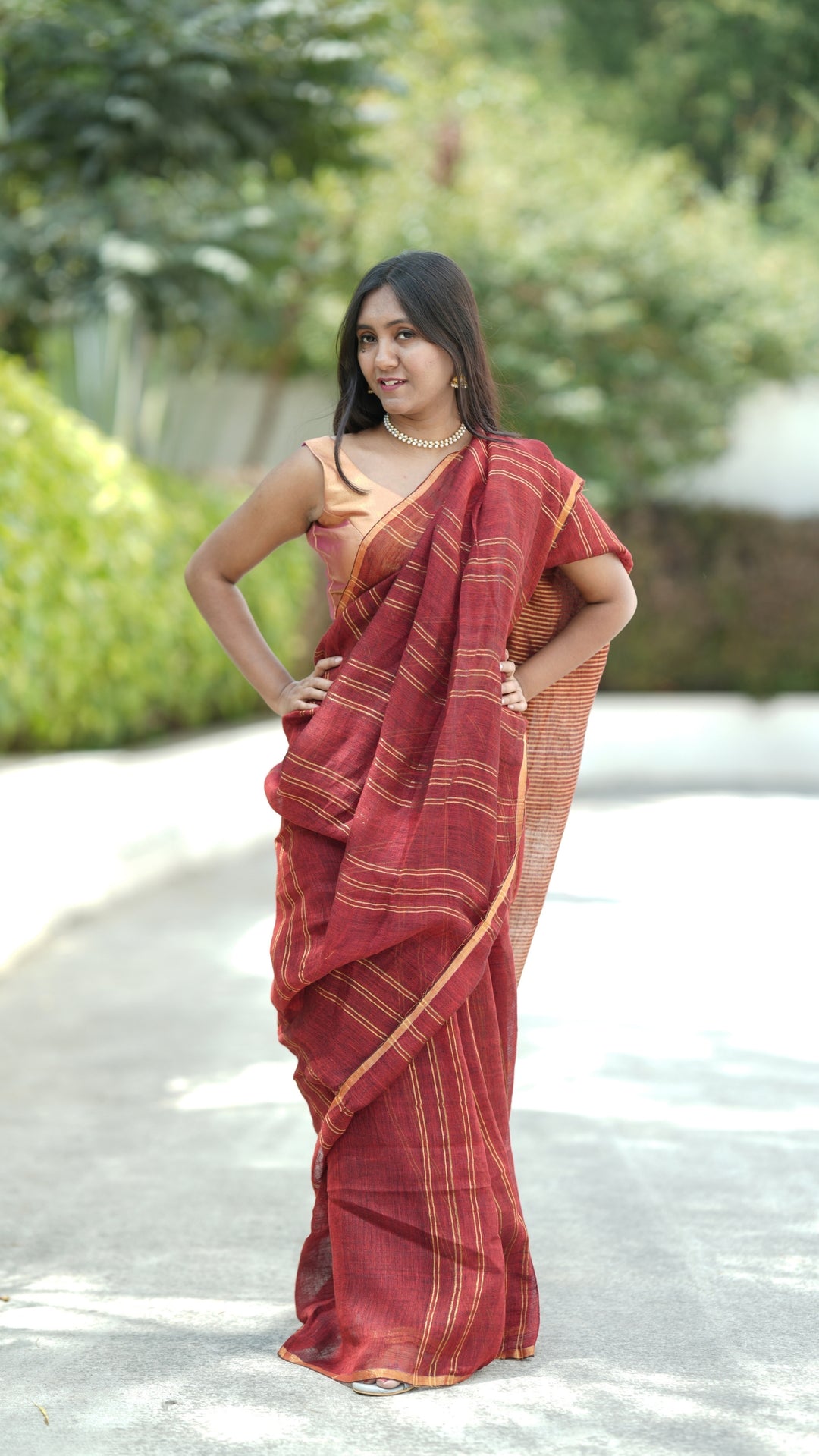 Gulal Sunehri Linen (Saree)
