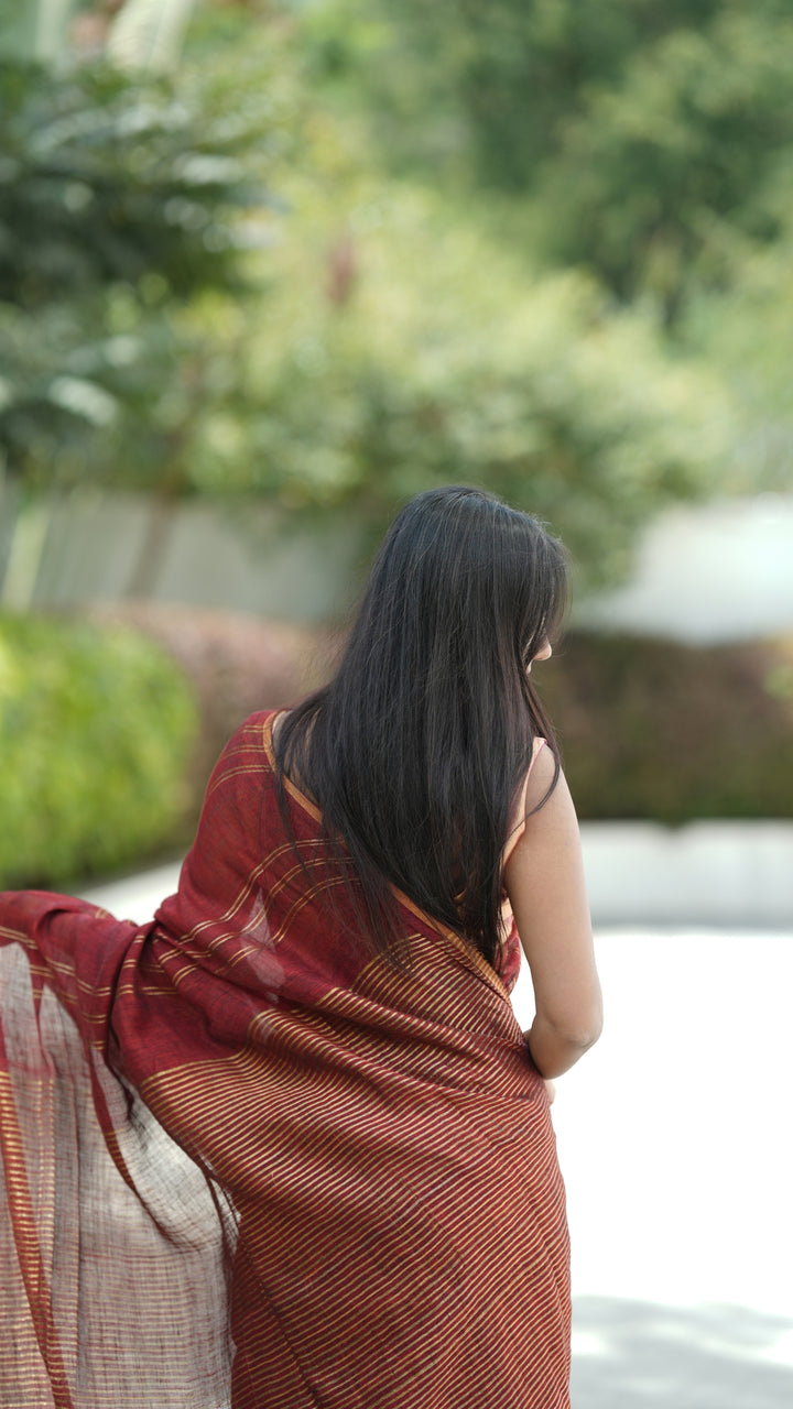 Gulal Sunehri Linen (Saree)