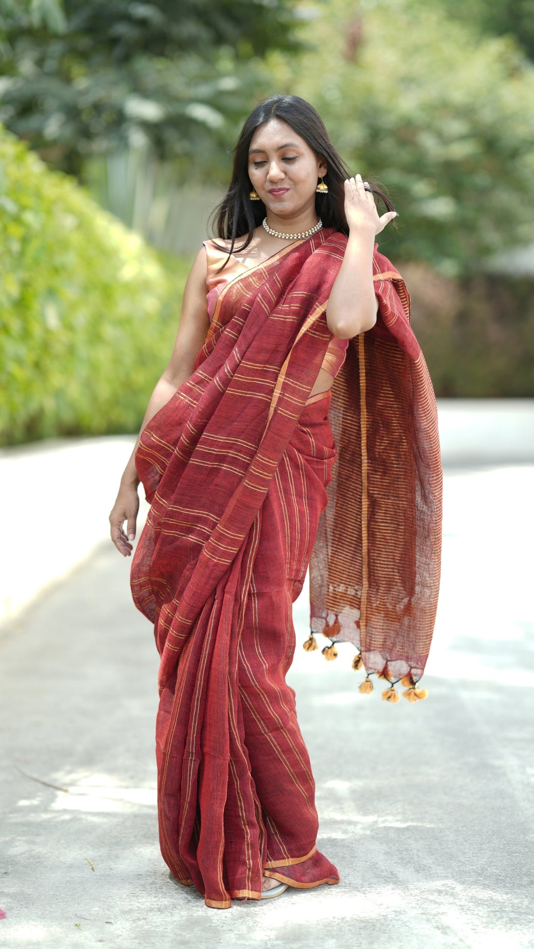 Gulal Sunehri Linen (Saree)