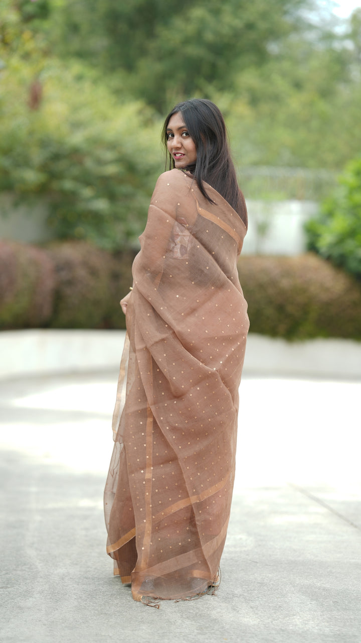 Mitti Rang Muslin Silk (Saree)