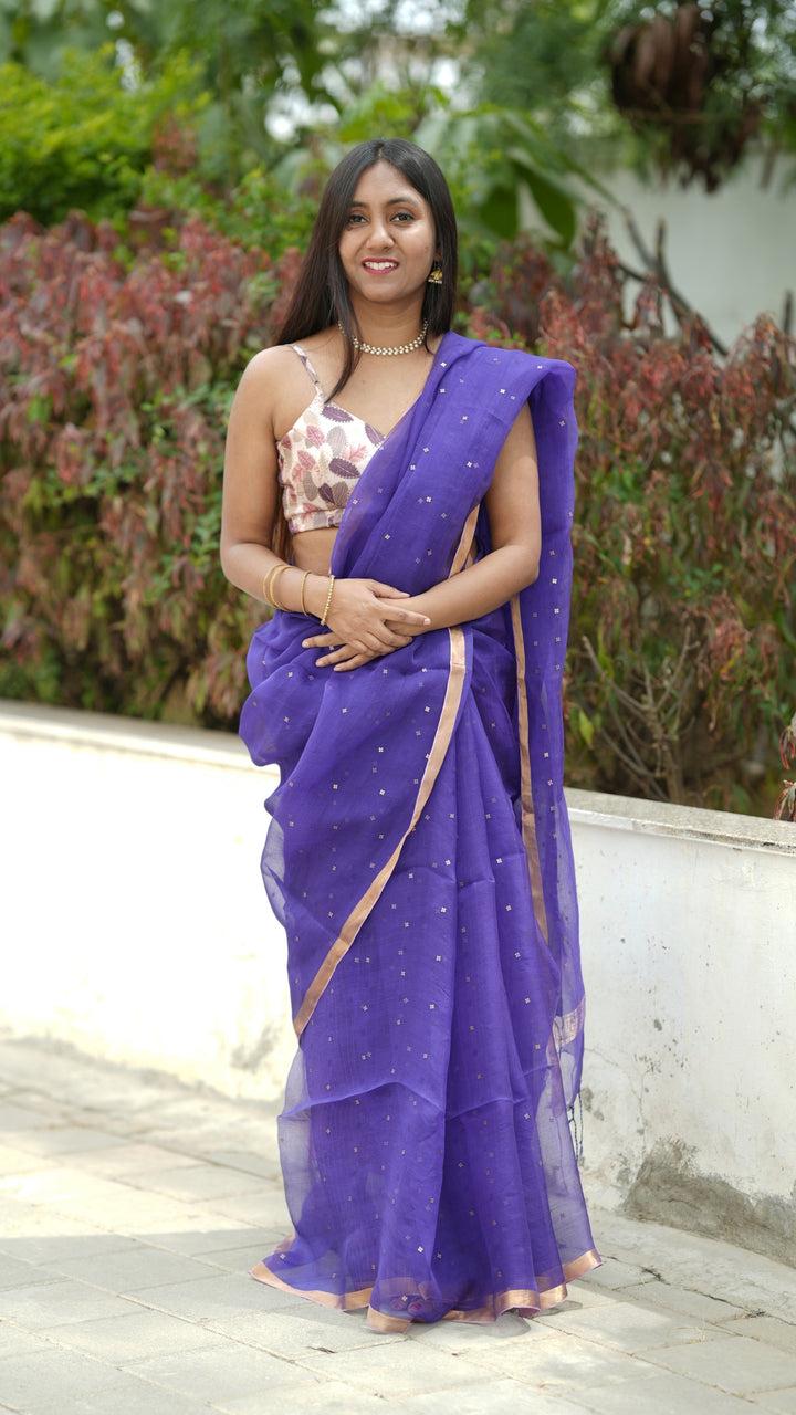 Neel-e-Noor Muslin Silk (Saree)