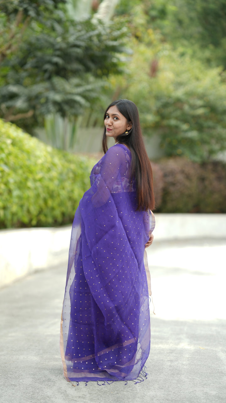 Neel-e-Noor Muslin Silk (Saree)