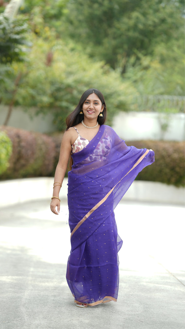 Neel-e-Noor Muslin Silk (Saree)