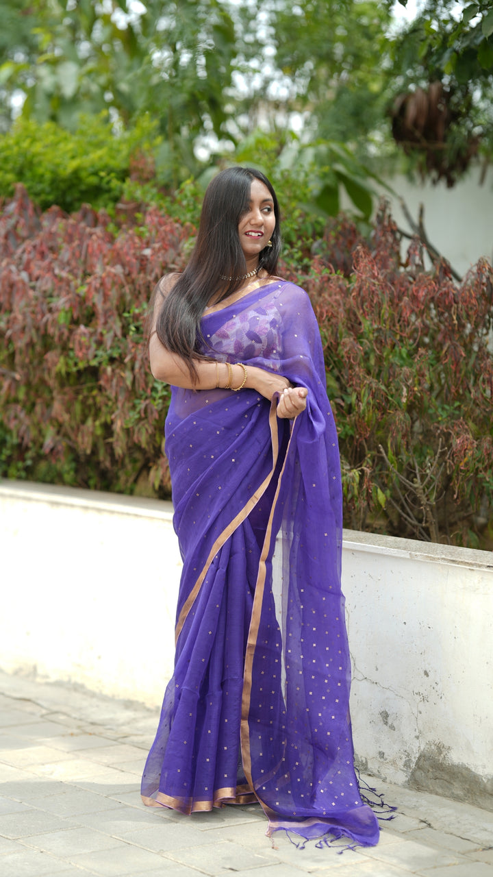 Neel-e-Noor Muslin Silk (Saree)