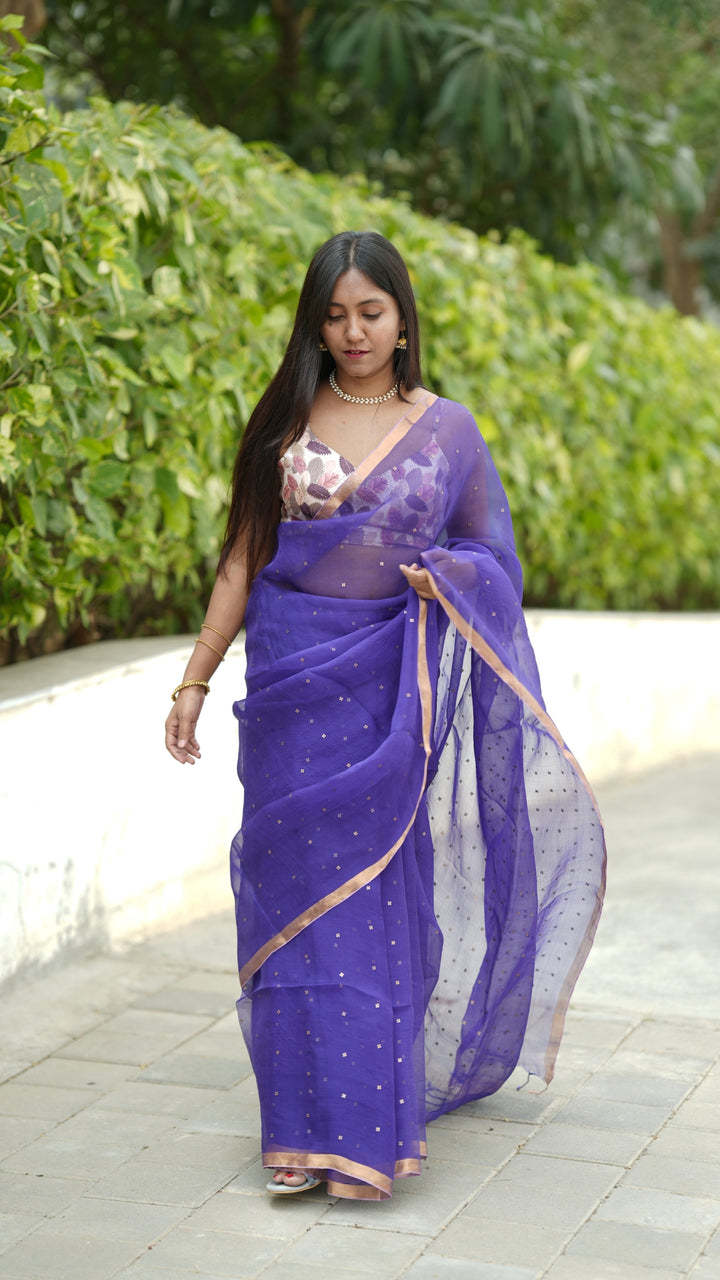 Neel-e-Noor Muslin Silk (Saree)