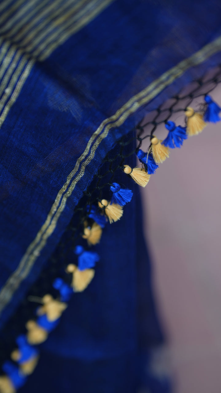 Neel Brishti Jamdani Linen (Saree)