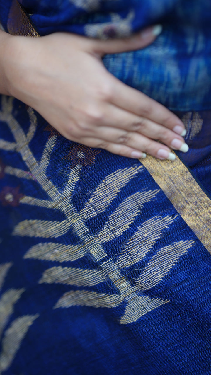 Neel Brishti Jamdani Linen (Saree)
