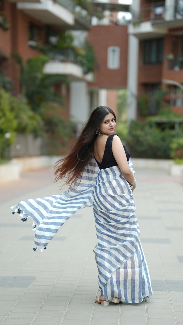 Neel Tara Linen (Saree)