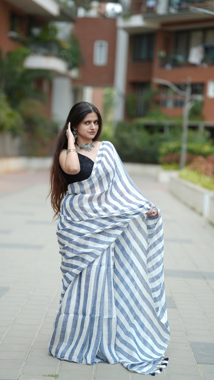 Neel Tara Linen (Saree)
