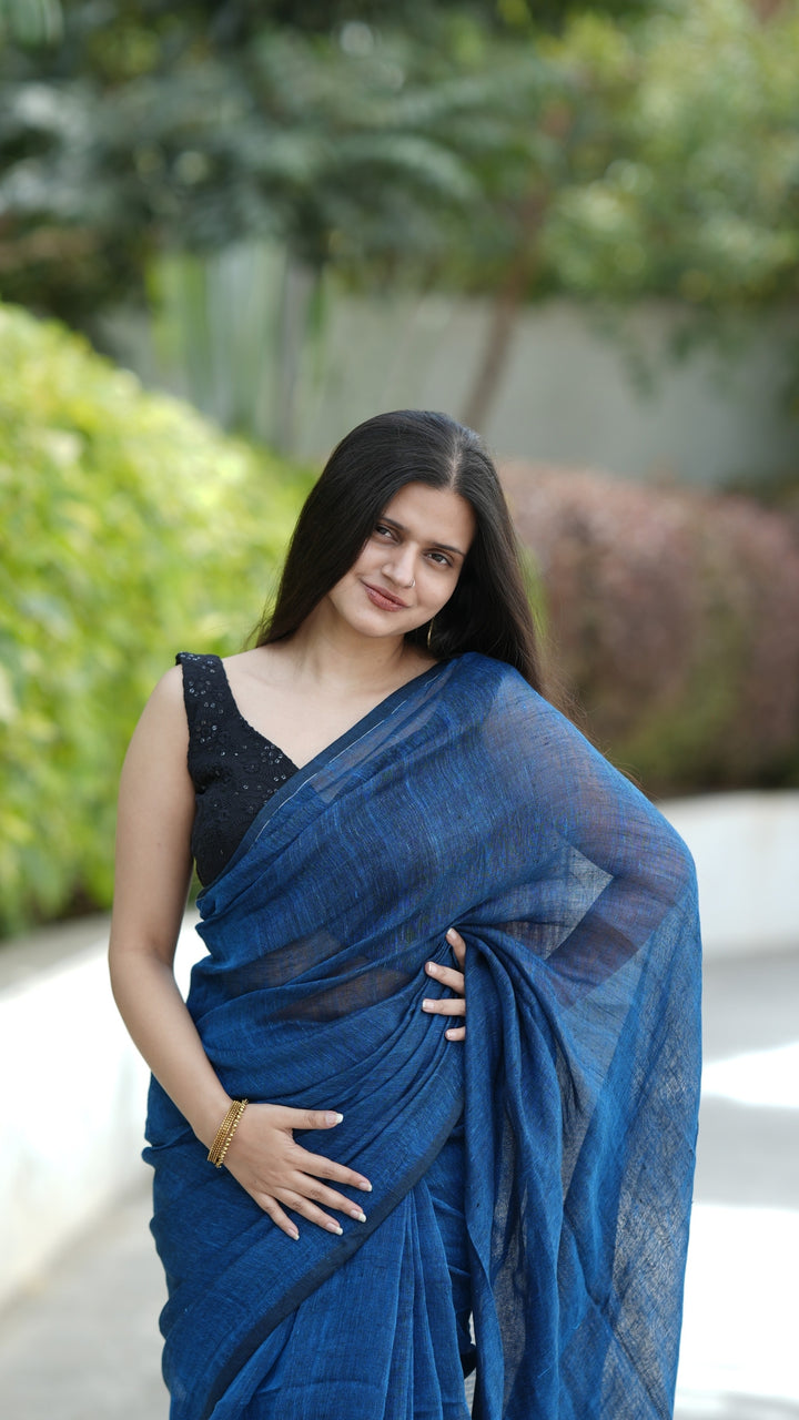 Neelam Linen (Saree)